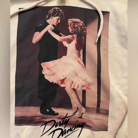 H&M DIRTY DANCING Graphic Hoodie Light Pink Soft - Picture 5 of 6